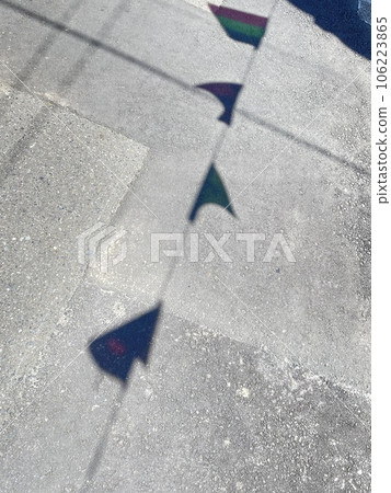 Flag shadow on the ground 106223865