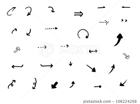 Set of simple hand drawn arrows Set of simple hand drawn arrows 106224208