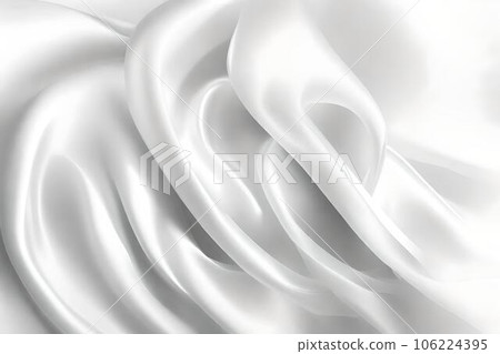 Wavy white cloth abstract background. Generative AI. 106224395