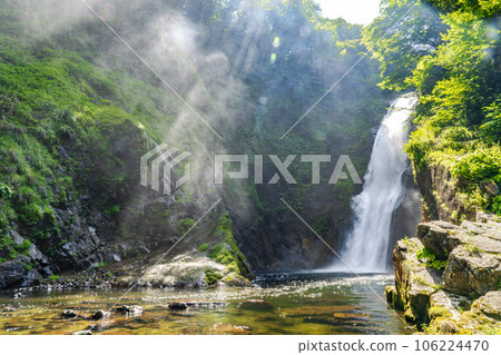 Natori River in summer, Akiu Otaki Falls and splashes, Sendai City, Miyagi Prefecture Natori River in summer, Akiu Otaki Falls and splashes, Sendai City, Miyagi Prefecture 106224470