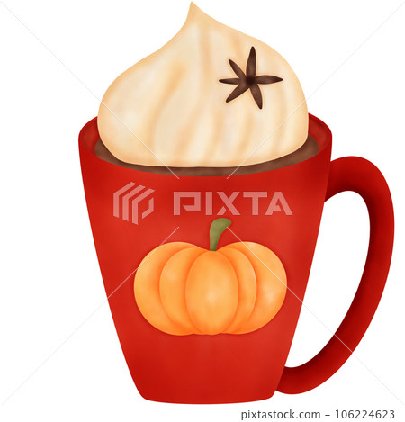 Watercolor Autumn Drinks 106224623