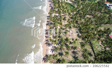 Aerial view of Swimming pool and the beach in the Phan Thiet resort, Binh Thuan Province, Viet Nam Aerial view of Swimming pool and the beach in the Phan Thiet resort, Binh Thuan Province, Viet Nam 106225582