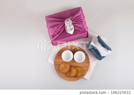 Traditional holiday gift props concept photo Traditional holiday gift props concept photo 106225632