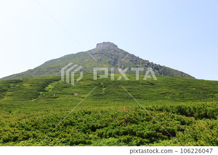 從羅臼平眺望日本百座名山之一羅臼山的山頂 從羅臼平眺望日本百座名山之一羅臼山的山頂 106226047