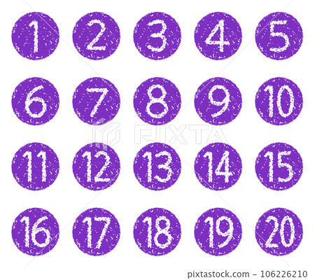 手繪蠟筆素材 數字圖標設置為20 手繪蠟筆素材 數字圖標設置為20 106226210