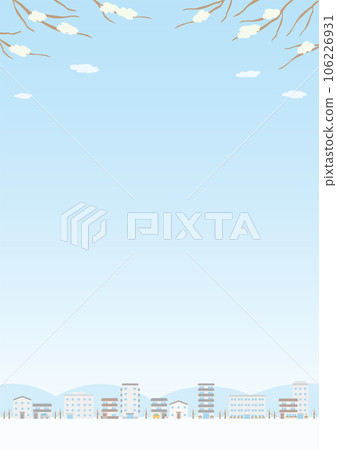 冬季城市景觀的插圖_vertical_1 冬季城市景觀的插圖_vertical_1 106226931