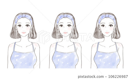 Women with various eyebrow shapes Women with various eyebrow shapes 106226987