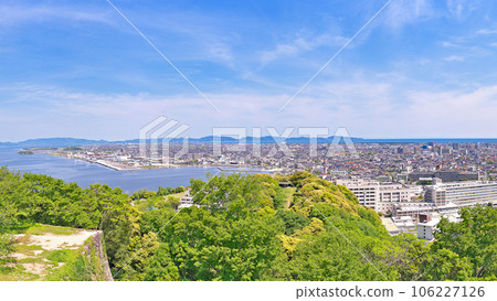 [View of Yonago City from Yonago Castle] (High resolution version) Kume Town, Yonago City, Tottori Prefecture 106227126