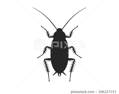 illustration of cockroach silhouette 106227153