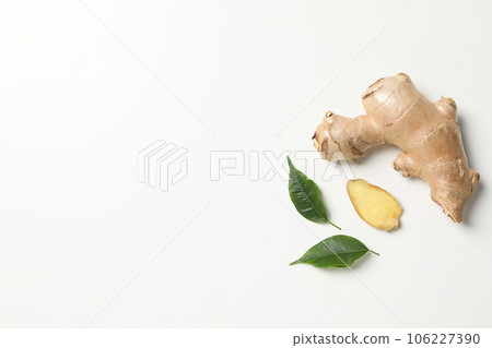 Seasoning and spices concept - ginger, homemade seasoning 106227390