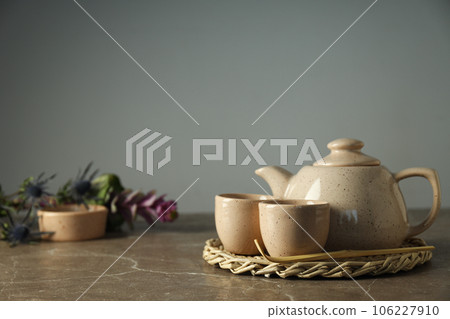 Cozy and tasty hot drink concept - asian tea Cozy and tasty hot drink concept - asian tea 106227910