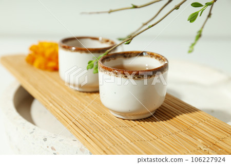 Cozy and tasty hot drink concept - asian tea 106227924