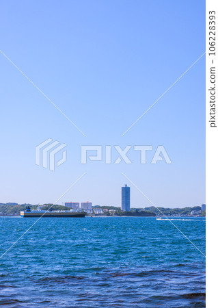 從愛知縣日間賀島南知多町眺望知多半島南端附近 106228393