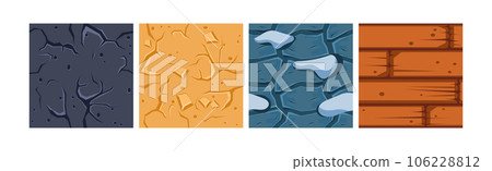 Game Ground Pattern and Land Top View Texture Vector Set Game Ground Pattern and Land Top View Texture Vector Set 106228812
