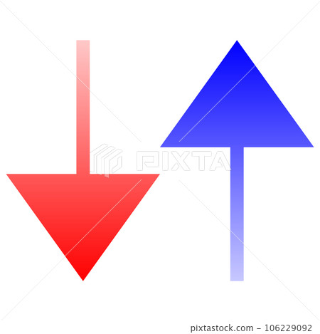 向上和向下漸變箭頭 向上和向下漸變箭頭 106229092