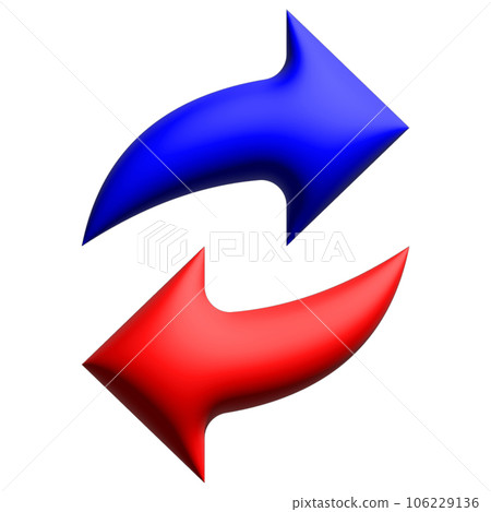 左右雙向三維箭頭 左右雙向三維箭頭 106229136