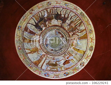 Thracian tomb (ceiling mural), Kazanlak, Bulgaria Thracian tomb (ceiling mural), Kazanlak, Bulgaria 106229241