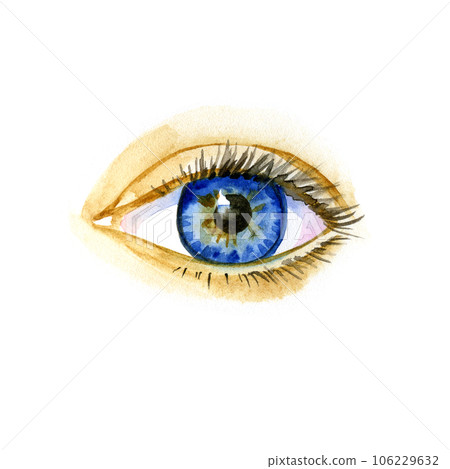 Watercolor artwork of eye. Hand drawn illustration Watercolor artwork of eye. Hand drawn illustration 106229632