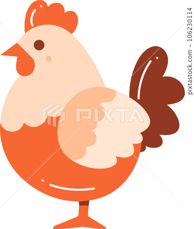Hand Drawn farm chicken in flat style Hand Drawn farm chicken in flat style 106230114