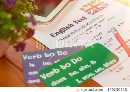 English grammar test on table in class English grammar test on table in class 106230218