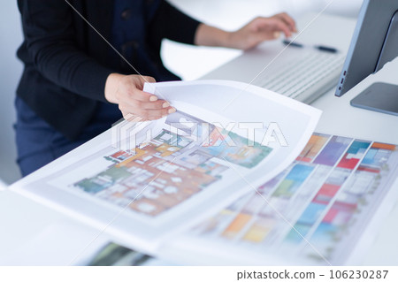 Architect, interior designer, desk work Architect, interior designer, desk work 106230287