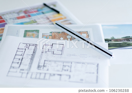 Architect, interior designer, desk work Architect, interior designer, desk work 106230288