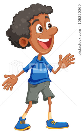 Happy Afro African cartoon character 106230369