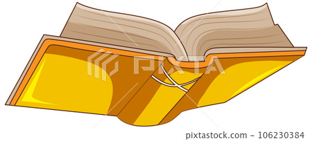 Isolated yellow book cartoon 106230384