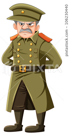 Serious Military Officer with Grumpy Expression Serious Military Officer with Grumpy Expression 106230440