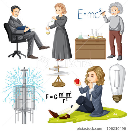 Set of Famous Person in Science 106230496