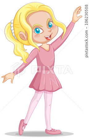 Ballet girl cartoon character 106230508