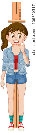 Puberty Girl Measuring Height 106230517