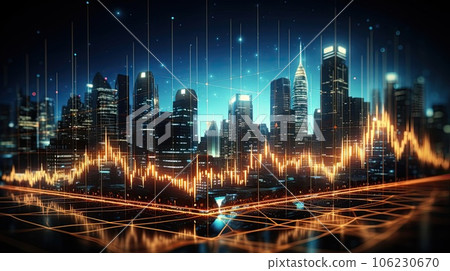 Data flow chart over big city Data flow chart over big city 106230670