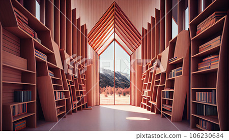 shelf with books 106230684