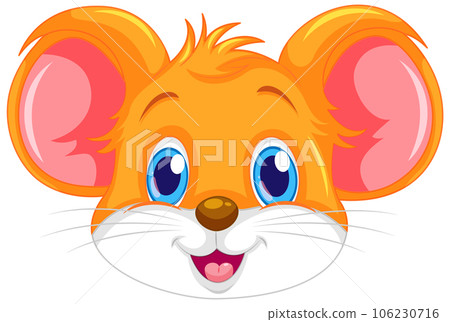 Cute rat face with smiley face 106230716