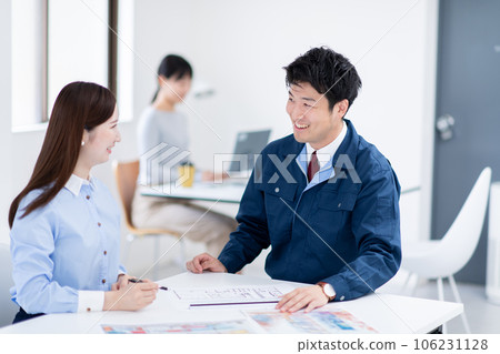 Architect, interior designer, desk work 106231128