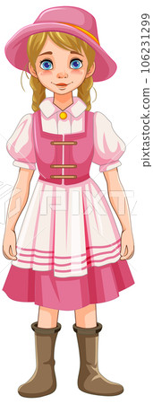 Woman in German Bavarian Outfit 106231299