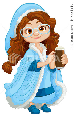 Middle-Age Woman with Glasses and Winter Coat Middle-Age Woman with Glasses and Winter Coat 106231419