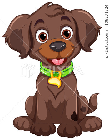 Brown Dog Cartoon Character 106231524