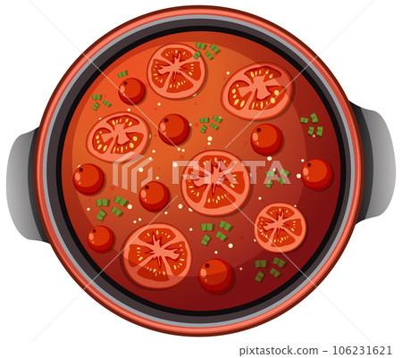 Tomato  aerial view soup 106231621