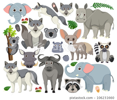 Set of mix animal character Set of mix animal character 106231660