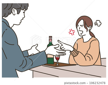 幾個年輕男女在餐廳打架 幾個年輕男女在餐廳打架 106232478