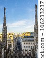Aerial view from Milan Cathedral rooftop towards S. Raffaele street 106233237