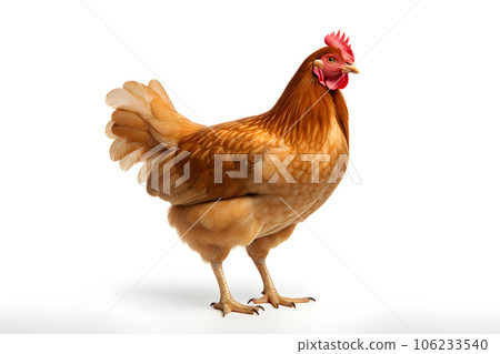chicken isolated on white background Generative AI 106233540
