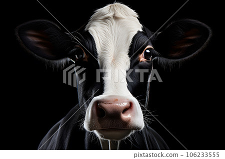 dairy cow isolated on white background Generative AI 106233555