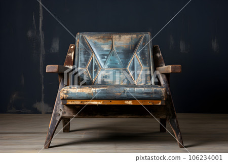 vintage old wooden chair Generative AI 106234001