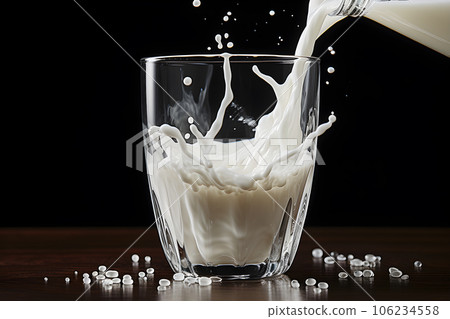 glass of fresh milk Generative AI glass of fresh milk Generative AI 106234558