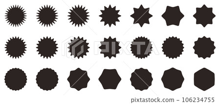 圖庫插圖: Togetoge設置之字形旭日星爆標題 106234755