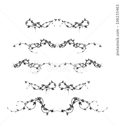 a large selection of elements on a white rose hip 106235463