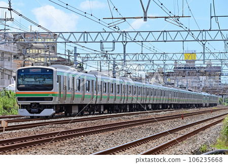 Tokaido Main Line Ofuna - Totsuka JR East E231 series 1000 series U8 formation (Oyama) Tokaido Main Line Ofuna - Totsuka JR East E231 series 1000 series U8 formation (Oyama) 106235668